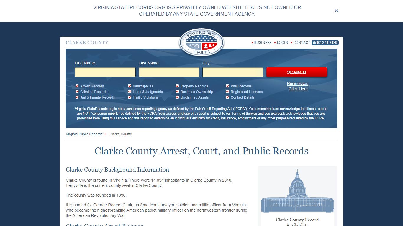 Clarke County Arrest, Court, and Public Records